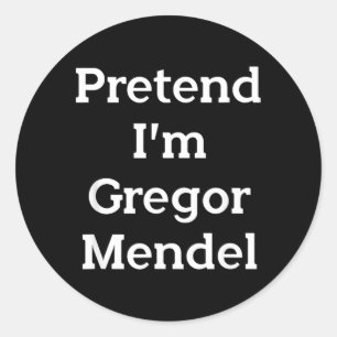Nep Gregor Mendel Kostuum Grappig Halloween Ronde Sticker