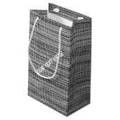 Nep grijs stoffen cadeautas met aangepaste tekst n (Achterkant Gekanteld)