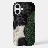 Nep groenleren koe gespikkelde huid bont Case-Mate iPhone case (Achterkant)