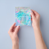 Nep holografisch iriserend en nepschittering flyer (Hand)