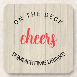 Nep Houten Deck Cheers Bier Onderzetter