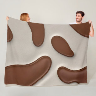 Nep koeienleer moderne luxe elegante collectie fleece deken