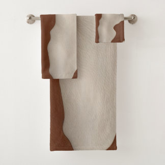 Nep koeienleer trendy luxe elegante collectie bad handdoek