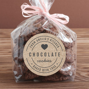 Nep Kraft Van Keuken Gebakken met Liefde Ronde Sticker