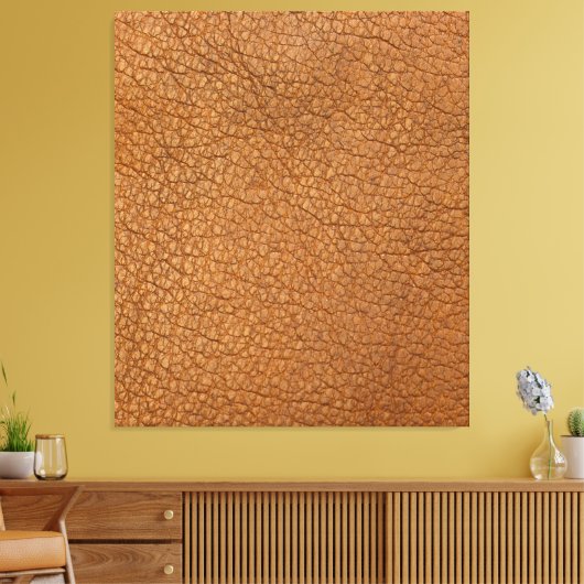 nep lederen look canvas afdruk (Insitu (Woonkamer))