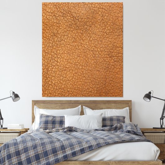 nep lederen look canvas afdruk (Insitu (Slaapkamer))