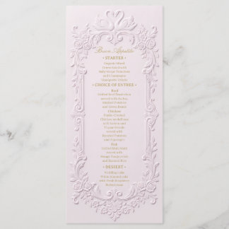Nep-letterpress-effect barok menu