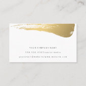 Nep Metallic Goud Geborsteld (zwart / wit) Visitekaartje (Achterkant)