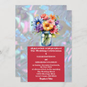 Nep Moeder van Parel Iridiserende Trouwring Kaart (Voorkant / Achterkant)