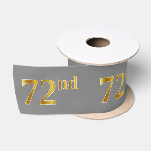 Nep/Namaak Goud "72ste" Event Nummer (Grijs) Lint