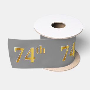 Nep/Namaak Goud "74ste" Gebeurtenis Nummer (Grijs) Lint