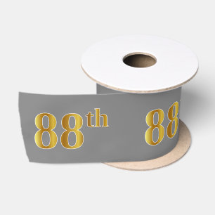 Nep/Namaak Goud "88ste" Gebeurtenis Nummer (Grijs) Lint