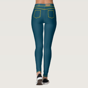 Nep Navy Blauwe Jeans Leggings