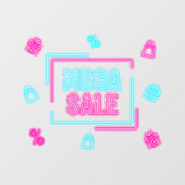 Nep Neon Mega Uitverkoop Zakelijk Klein Raamsticker (Vel)