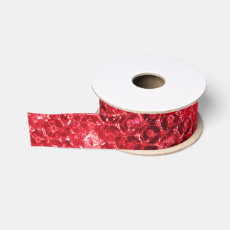 Nep rode sequin afbeelding grosgrain lint