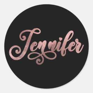 Nep roze goudkleurige ombre folie decoratieve Jenn Ronde Sticker