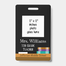 Nep schoolbord badge voor middelbare school docent