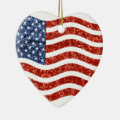 nep sequin print american flag keramisch ornament (Rechts)