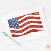 nep sequin print american flag rechthoekige sticker (Envelop)