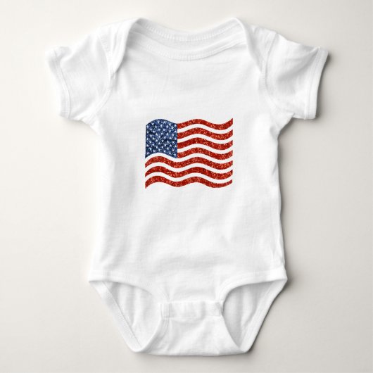 nep sequin print american flag romper (Voorkant)