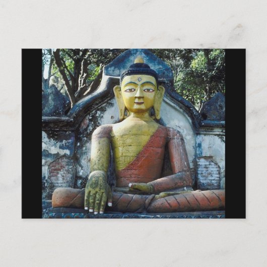 Nepal Buddha Briefkaart (Voorkant)