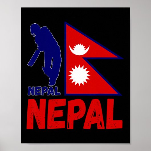 Nepal Cricket Jersey 1  Poster (Voorkant)