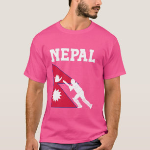 Nepal Cricket Jersey 2024 Cricket Flag Nepal Manne T-shirt