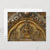 Nepal Deity Carving Briefkaart (Voorkant / Achterkant)