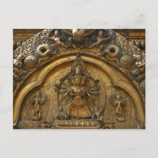 Nepal Deity Carving Briefkaart