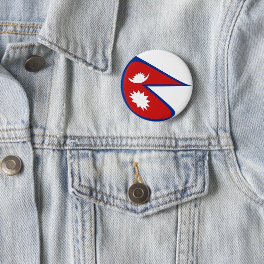 Nepal Fisheye Flag Button (In situ)