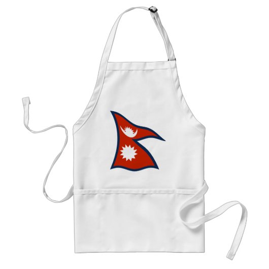 Nepal Flag Apron Standaard Schort (Voorkant)