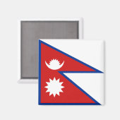 Nepal Flag Magnet Magneet (Voorkant / Achterkant)