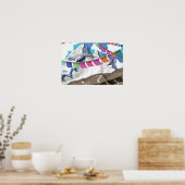 Népal Himalaya Prière drapeaux affiche de voyage (Cuisine)