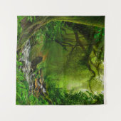 Nepal jungle with riverjungle,forest,ground,river, wandkleed (Voorkant (horizontaal))