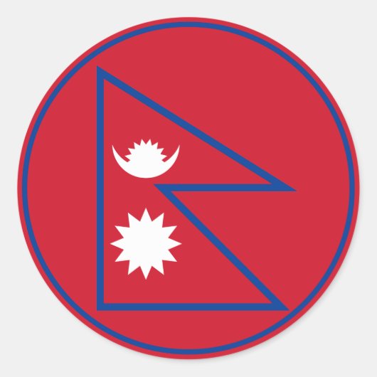 nepal klassieke ronde sticker (Voorkant)