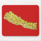 Nepal Map Mousepad Muismat (Voorkant)