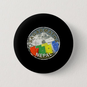 Nepal Mount Everest Sagarmatha Bergbeklimmen T Ronde Button 5,7 Cm