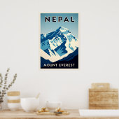 Nepal Mount Everest V04 Poster (Keuken)