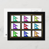 Nepal Multihue Flags Briefkaart (Voorkant / Achterkant)