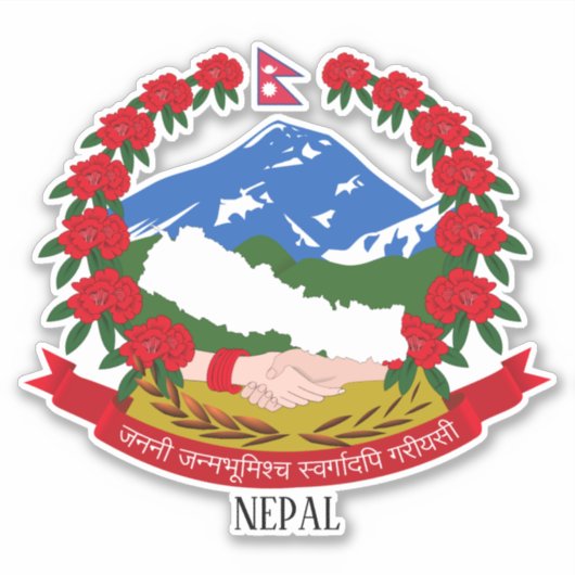 Nepal - nationale wapenstilstand sticker (Voorkant)