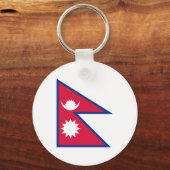 Nepal: Nationale Wereldvlag Sleutelhanger (Voorkant)