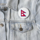 Nepal - Nepalese vlag Ronde Button 5,7 Cm (In situ)