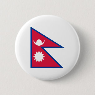 Nepal - Nepalese vlag Ronde Button 5,7 Cm