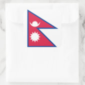 Nepal/Nepalese vlag Vierkante Sticker (Tas)