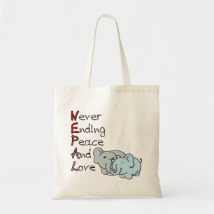 Nepal - Nog nooit een einde aan de vredes- en lief Tote Bag