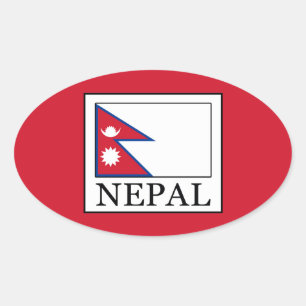 Nepal Ovale Sticker