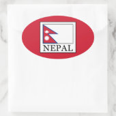 Nepal Ovale Sticker (Tas)
