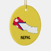 Nepal Panoramese kerstversiering Keramisch Ornament (Rechts)