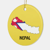 Nepal Panoramese kerstversiering Keramisch Ornament (Links)