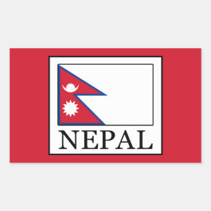 Nepal Rechthoekige Sticker